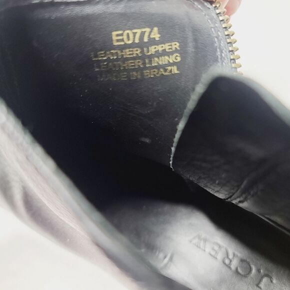 J. Crew Black Frankie Pebbled Leather Ankle Boots size 8 1/2 - Picture 14 of 15